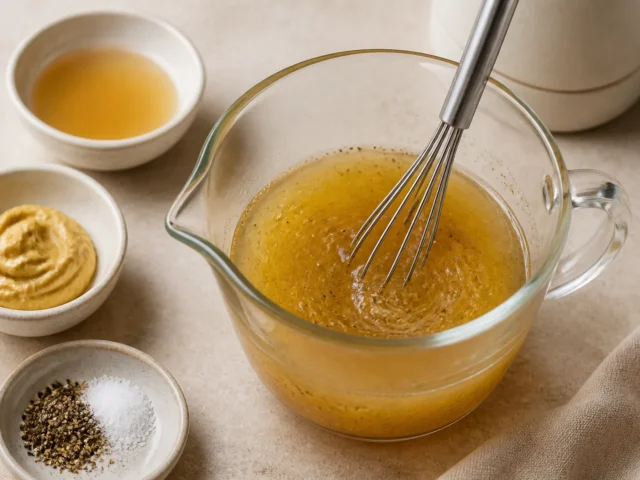 Brühe-Dressing anrühren