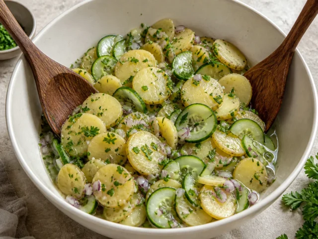 Kartoffelsalat fertigstellen