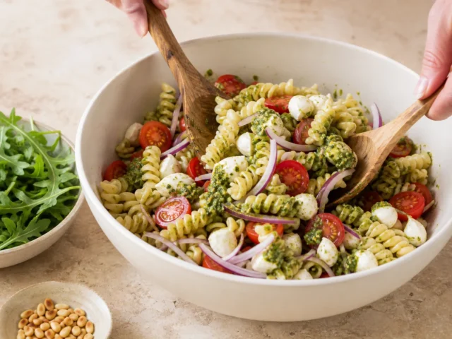 Nudelsalat fertigstellen